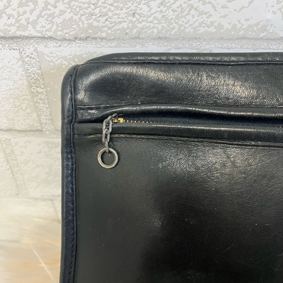 Coach Vintage Black Leather Wristlet New York City 6338 - Picture 2 of 10